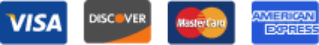 Accepted payment methods: Visa, Discover, Mastercard and American Express