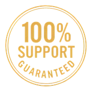100% support guaranteed seal