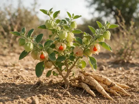 Ashwagandha plant, an ingredient in SodaPeak