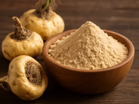 Maca root, an ingredient in Olivaro